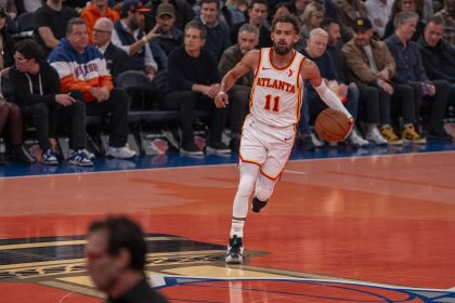 Trae Young, figura de los Hawks de Atlanta en el partido de la NBA ante los New York Knicks en el Madison Square Garden. EFE/ Ángel Colmenares