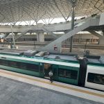 Fotografía de una estación del Tren Maya, el 13 de diciembre de 2024, en el balneario de Cancún, en Quintana Roo (México). EFE/ Alonso Cupul