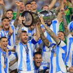 La Argentina de Lionel Messi se proclama campeona de la Copa América tras vencer a Colombia en la final celebrada el 14 de julio en Miami. EFE/Cristobal Herrera-Ulashkevich