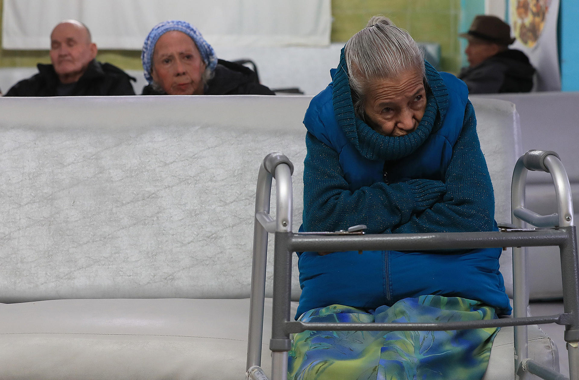 Fotografía del 19 de diciembre de 2024, donde se observa a una adulta mayor en el asilo Senecú de Ciudad Juárez en Chihuahua (México). EFE/ Luis Torres
