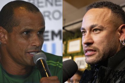 Combo de fotografías de archivo del exfutbolista brasileño Rivaldo y su compatriota Neymar, quienes este sábado sostuvieron un contrapunteo relacionado con las cualidades técnicas de ambos. EFE/ Gabriel Baldizón/Isaac Fontana