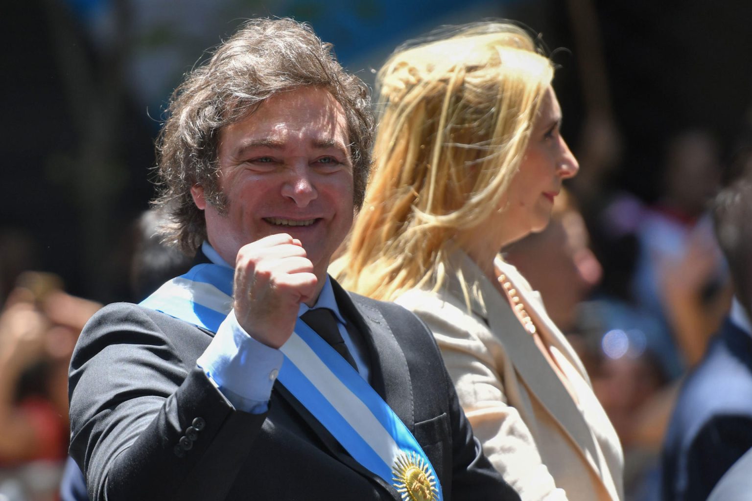 Fotografía de archivo fechada el 10 de diciembre de 2023 que muestra al presidente de Argentina, Javier Milei, durante la ceremonia de investidura en Buenos Aires (Argentina). EFE/ Enrique García Medina