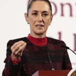 La presidenta de México, Claudia Sheinbaum, participa este miércoles durante su conferencia de prensa matutina en Palacio Nacional de la Ciudad de México (México). EFE/ José Méndez