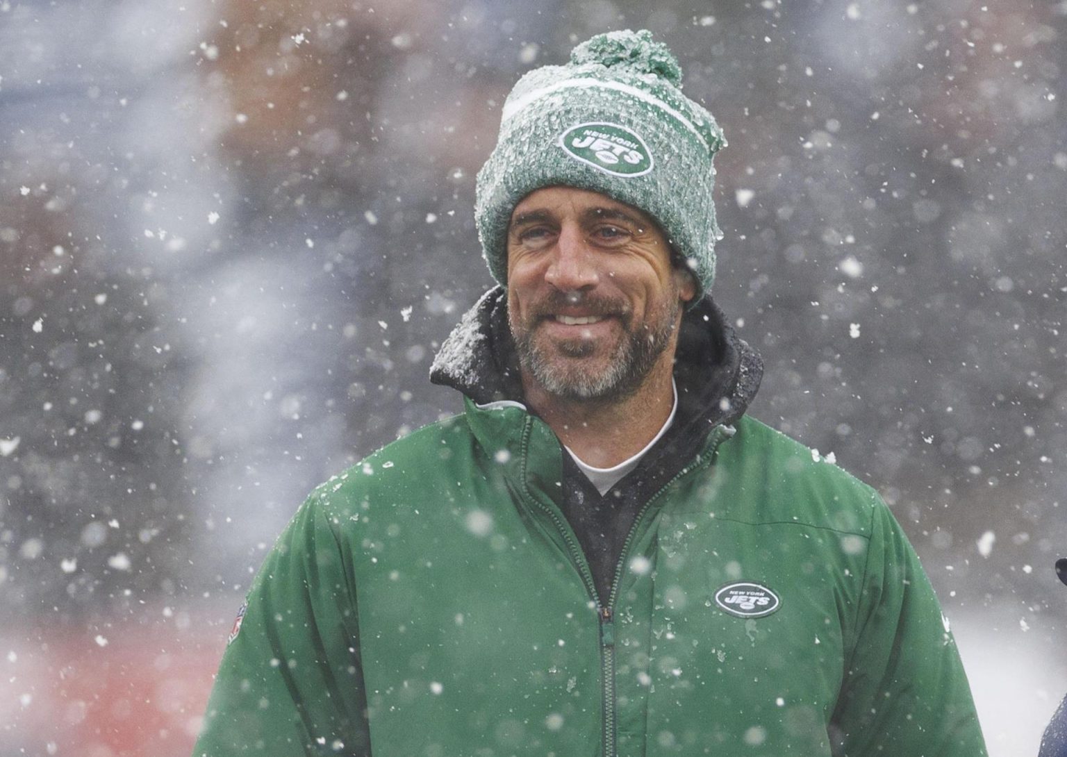 Fotografía de archivo, tomada en enero de 2024, en la que se registró al mariscal de campo de los New York Jets, Aaron Rodgers, en Foxborough (Massachusetts, EE.UU.). EFE/CJ Gunther