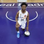 Andrés Feliz (Santo Domingo, República Dominicana, 1997) disfruta de sus primeros meses en el Real Madrid, al que le ha llevado su rápida progresión en el baloncesto español. En una entrevista con EFE ha hablado de su adaptación, la competencia en el puesto de base y de la Copa del Rey que ahora afronta con su equipo. EFE/Mariscal