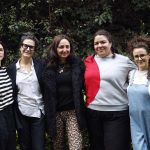 De izquierda a derecha la actriz y productora Irene Azuela, la directora Mariana Giménez, la productora Berenice González, las actrices Paula Watson y Mariana Villegas, posan al termino de una entrevista con EFE, este jueves en la Ciudad de México (México). EFE/Sáshenka Gutiérrez