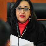 Imagen de archivo de la ministra presidenta del Consejo de la Judicatura Federal (CJF), Norma Lucía Piña Hernández, hablando durante una sesión en Ciudad de México (México). EFE/Mario Guzmán