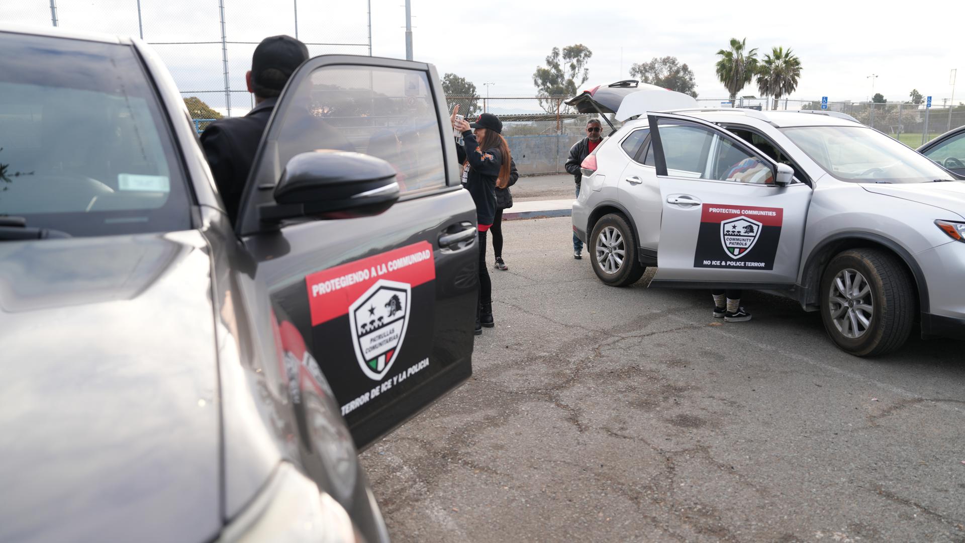 Fotografía del 5 de febrero de 2025 de integrantes de la llamada 'Patrulla comunitaria' en San Diego, California (Estados Unidos). EFE/Manuel Ocaño
