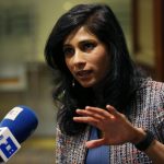 Fotografía de archivo donde aparece la economista jefe del Fondo Monetario Internacional (FMI), Gita Gopinath. EFE/Elvis González