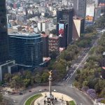 Panorámica donde se ve el monumento Ángel de la Independencia, en la Ciudad de México (México). EFE/ Alex Cruz