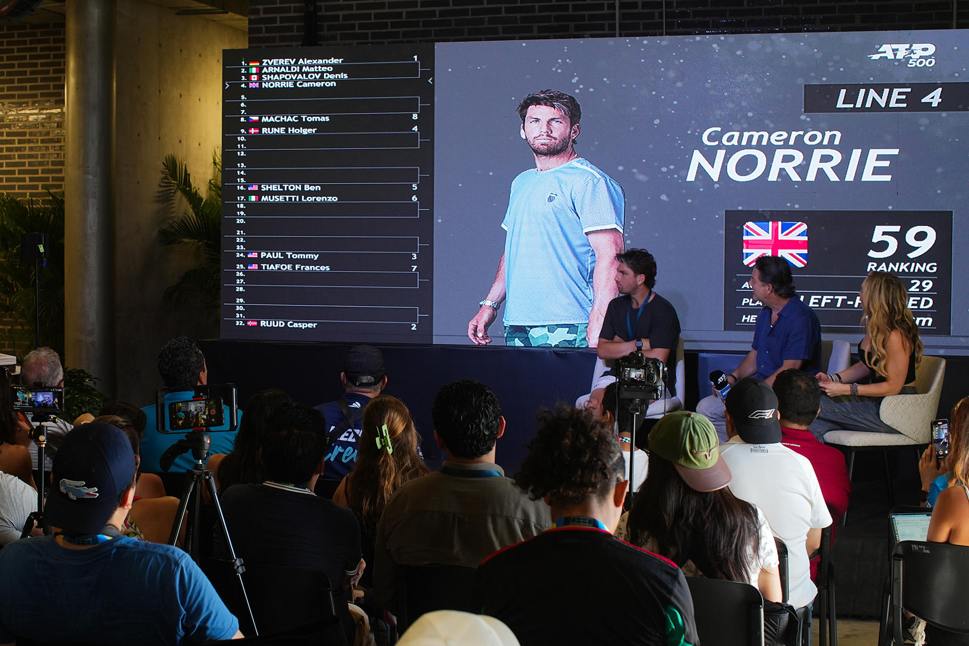 Fotografía general del sorteo previo al inicio del Abierto Mexicano de Tenis este sábado, en el balneario de Acapulco en el estado de Guerrero (México). EFE/ David Guzmán
