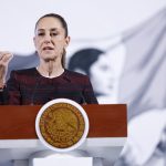 La presidenta de México, Claudia Sheinbaum, participa este viernes durante su conferencia matutina en Palacio Nacional de la Ciudad de México (México). EFE/Sáshenka Gutiérrez