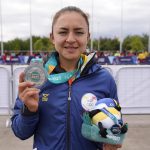 Imagen de archivo de la atleta ecuatoriana Glenda Morejón, medallista olímpica en París 2024, quien ha anunciado este martes que hará una pausa en su carrera para atender su embarazo. EFE/ Carlos Ortega