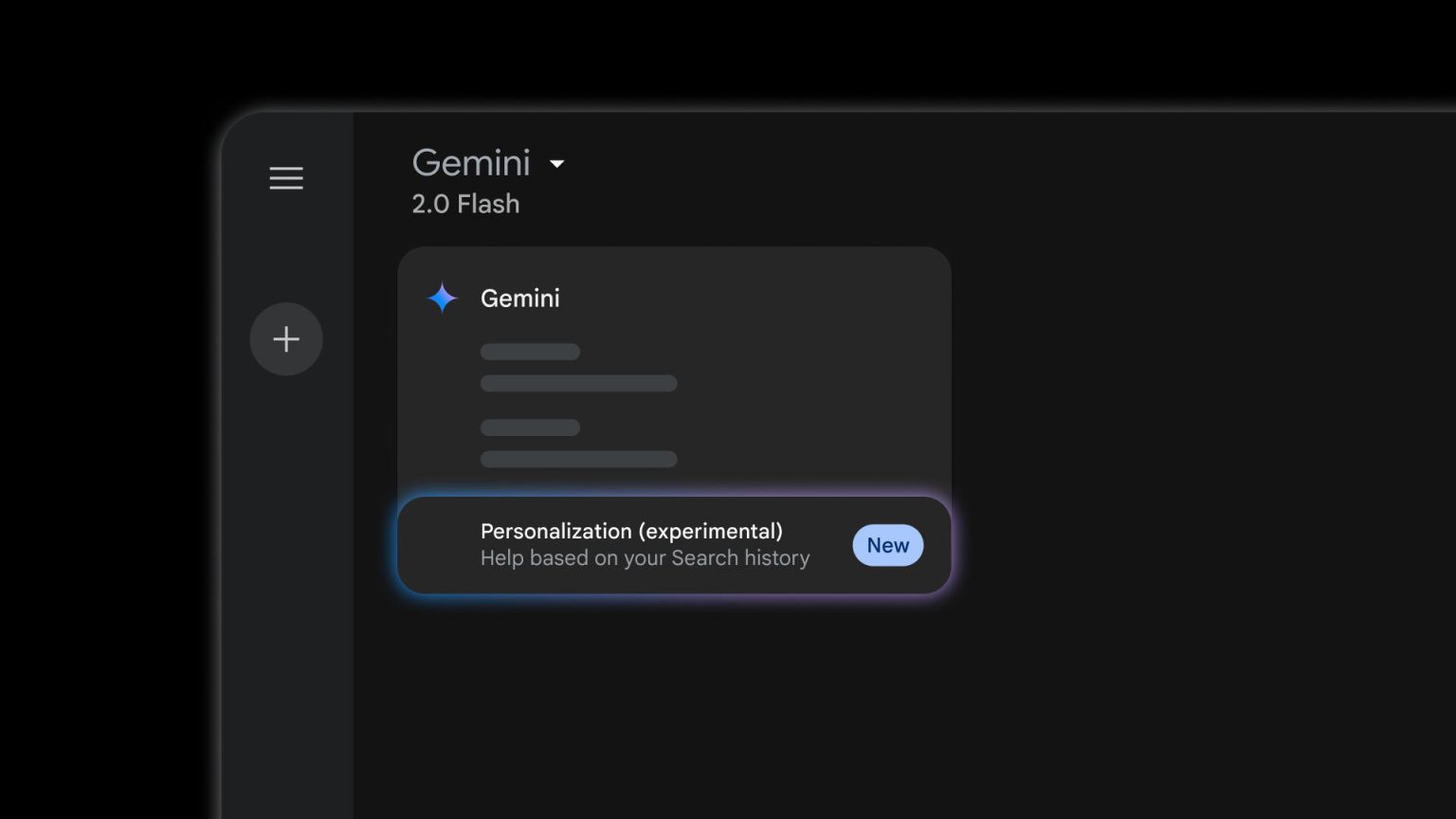 Fotografía cedida por Google donde se muestra un cuadro para personalizar el historial de búsqueda del usuario disponible en la nueva versión Gemini 2.0 Flash Thinking que aún está en fase experimental. EFE/Google /SOLO USO EDITORIAL /NO VENTAS /SOLO DISPONIBLE PARA ILUSTRAR LA NOTICIA QUE ACOMPAÑA /CRÉDITO OBLIGATORIO