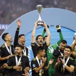 Los jugadores de México celebran tras vencer a Panamá luego del partido de la Final de la Liga de Naciones de la Concacaf entre México y Panamá en Inglewood, California (EE.UU.). EFE/CAROLINE BREHMAN