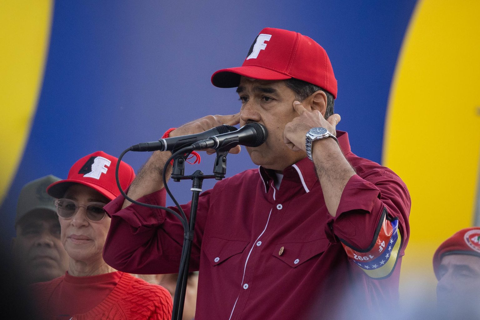 El líder chavista Nicolás Maduro habla durante un homenaje a Hugo Chávez en Caracas (Venezuela). Imagen de archivo. EFE/ Rayner Peña R