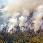 Fotografía aérea que muestra las zonas afectadas por el incendio forestal de grandes proporciones, que afecta a Cuba. Imagen de archivo. EFE/ Juan Pablo Carreras