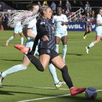 Trinity Rodman durante un partido con Washington Spirit. EFE/Lenin Nolly.