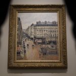 Vista del cuadro "Rue Saint-Honoré, après midi, effet de pluie", de 1897, de Camille Pissarro en el Museo Thyssen-Bornemisza de Madrid. Archivo. EFE/ Sergio Pérez