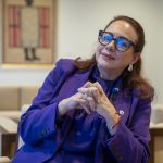 La política y diplomática ecuatoriana María Fernanda Espinosa Garcés habla durante una entrevista con EFE este martes, en Nueva York (Estados Unidos). EFE/ Angel Colmenares